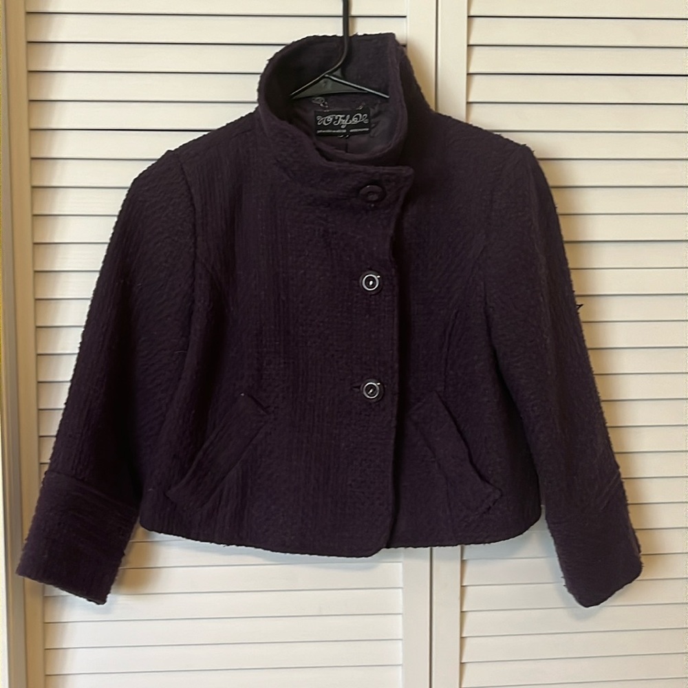 Zara TRF Purple Tweed Jacket
